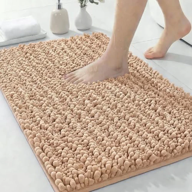 Alt view image 5 of 5 - ILANGO Bathroom Rug Dark Grey 24x17,Extra Soft Absorbent Chenille Bath Rug