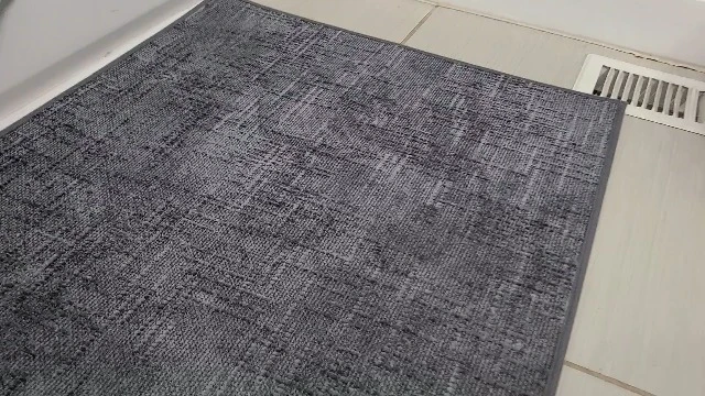 Alt view image 5 of 6 - AMOAMI Bath Mat Non Slip Super Absorbent Quick Dry Bath Mats for Bathroom Floor Rubber Backing Washable Bathroom Rugs Modern Woven Jacquard Mat, Beside Tub Bath Rugs, 17" x 24", Blue