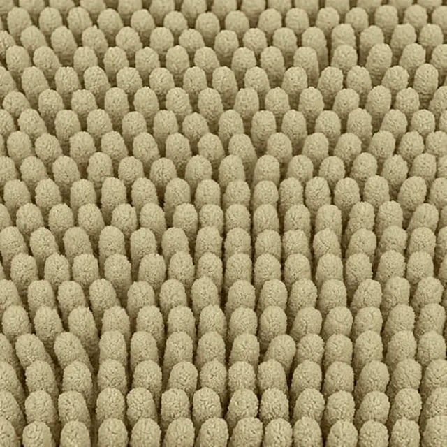 Alt view image 5 of 5 - Bcoimo Small Bath Rug Mat,24x17 Chenille High Absorbent Latte Bathroom Mats