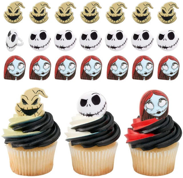 Main image of The Nighmare Before Christmas Cupcake Decoration Toppers 24 Pack Cake Rings