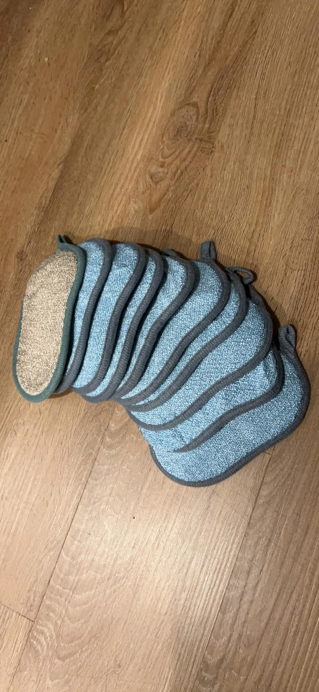 Alt view image 5 of 6 - 10 Pieces Multipurpose Kitchen Scrub Sponges, Non-Scratch Microfiber Scrub Sponges for Kitchen Reusable Scouring Pads Sponge Scrubber for Household Cleaning Dishes and Pots(Mixed Colors)