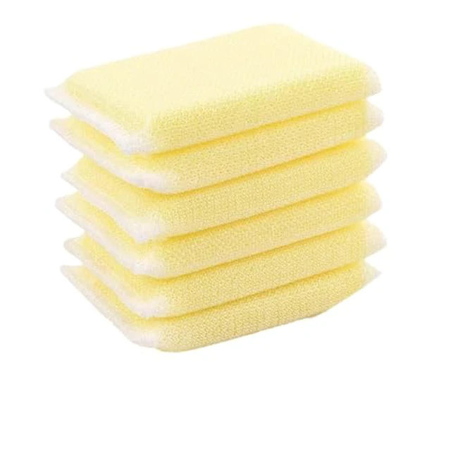 Alt view image 5 of 6 - 10-Pack Heavy Duty Scrub Sponges, Non-Scratch Kitchen Sponge with Durable Scouring Pad, Dual-Sided Cleaning Reusable Sponge for Dishes, Pots, Pans, Sinks Extra Absorbent & Long-Lasting