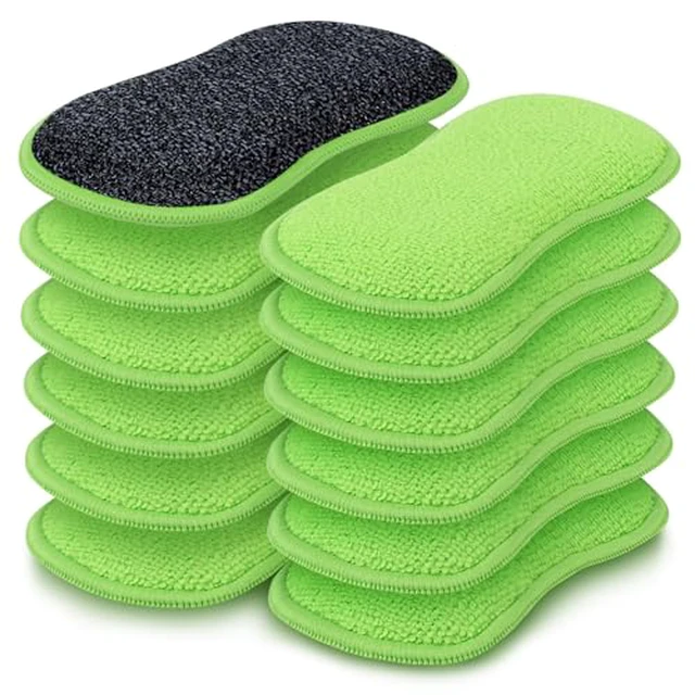 Alt view image 3 of 6 - Dish Sponge 12 Pack, Microfiber Kitchen Sponges for Cleaning
