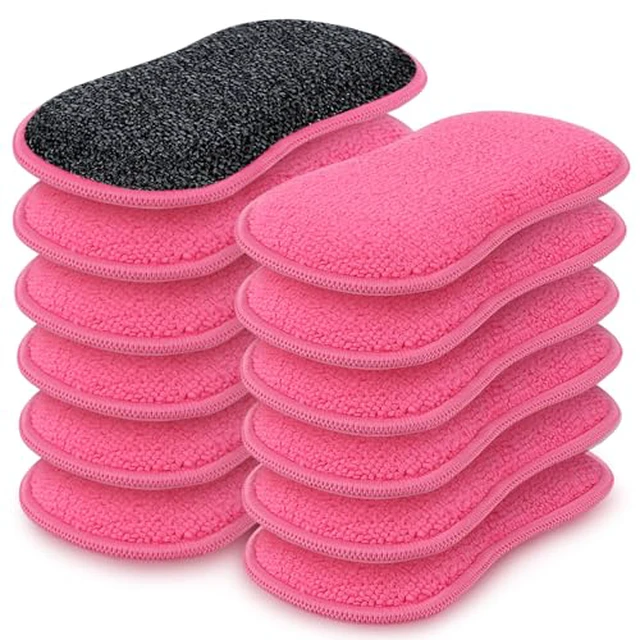Alt view image 4 of 6 - Dish Sponge 12 Pack, Microfiber Kitchen Sponges for Cleaning