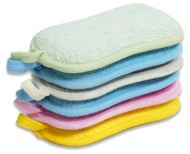 Alt view image 2 of 6 - Dish Sponge Kitchen Sponges,Scrub Sponges,Double Sided Cleaning,Non Scratch,Ultra fine Fiber Wiping+Stainless Steel Wire to Remove Stubborn Stains,Durable Thickening (Large 6-Pack)