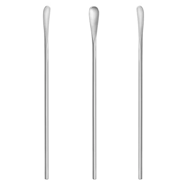 Alt view image 2 of 6 - 3pcs Quality Swizzle Sticks Long 8.6-Inch, Silver Metal 304 Stainless Steel Stirring Spoons Mixing Stirrers for Latte Coffee Espresso Cocktail Drinks Milk Tea for Home Office Bar Cafe Camping Travel