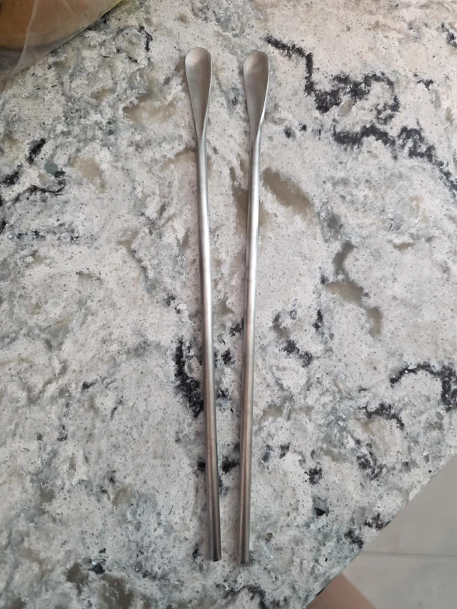 Alt view image 6 of 6 - 3pcs Quality Swizzle Sticks Long 8.6-Inch, Silver Metal 304 Stainless Steel Stirring Spoons Mixing Stirrers for Latte Coffee Espresso Cocktail Drinks Milk Tea for Home Office Bar Cafe Camping Travel