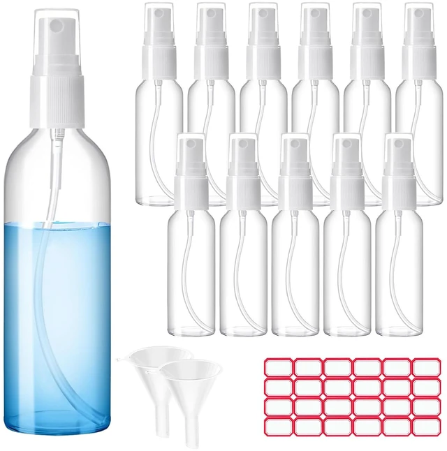 Main image of Zoizocp Spray Bottles, 1oz/30ml 12 Pack Clear Mini Travel Bottle Set