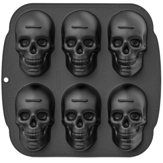 Alt view image 4 of 4 - 20 Cavities Large Skull Silicone Mold - 3D Skull Ice Cube Mold, Halloween Silicone Molds Bpa Free for Chocolate, Jelly, Wax Melt, Ice Cubes, Gelatin and ResinFinished Size: 2.36 In × 1.40 In