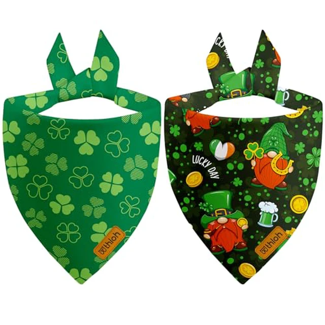 Alt view image 7 of 7 - Halloween Dog Bandanas - 2 Pack Fall Dog Bibs | Reversible Pumpkin and Ghost Pet Scarf for Boys and Girls | Premium Durable Fabric | Orange Dog Bandana for Medium and Large Dogs (Large)