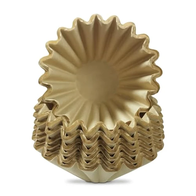 Alt view image 2 of 5 - 100 Pack 1-4 Cup Coffee Filters, Disposable Basket Coffee Filter for A Good Brew - Efficient and Convenient Small Coffee Filters 1 Cup - Eco-friendly and Biodegradable (Natural-1, 155/45)
