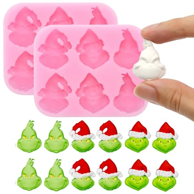 Alt view image 2 of 5 - 2 Pcs Christmas Chocolate Mold 3D Skull Designs DIY Pink Silicone Baking Molds Xmas Theme Food Grade Chocolate Candy Cake Moulds Homemade Cute Chocolate Mold for Christmas New Year Party Decor Gift