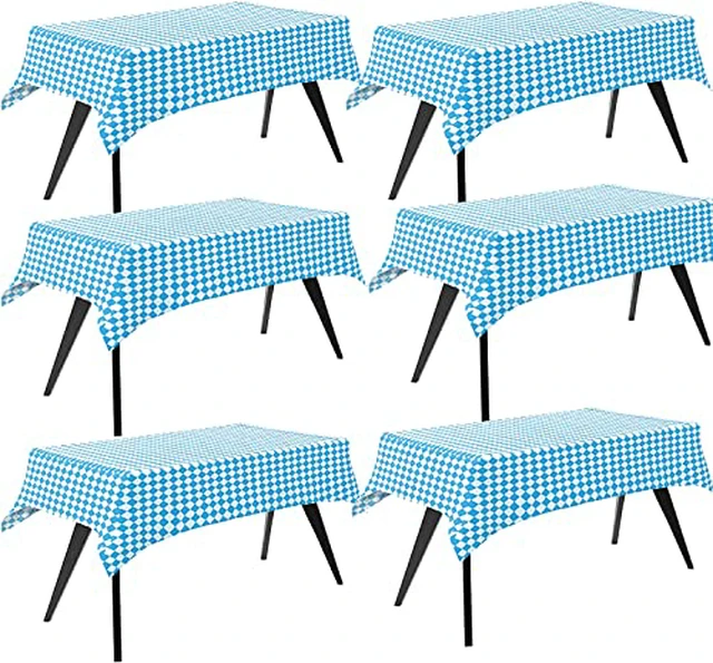Alt view image 4 of 6 - Iceyyyy 3 Packs Disposable Halloween Skeleton Tablecloth - 54" x 108" Plastic Waterproof Halloween Tablecover, Rectangular Halloweens Skeleton Table Cover for Ghost Themed Party Home Decor