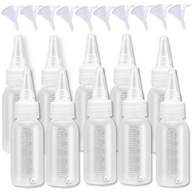 Alt view image 2 of 2 - 10 Pack Paint Bottle, Airbrush Paint Bottles & Accessories - 30ml Refillable Squeeze Bottles with Mixing Ball & Funnel, Storage Containers for Acrylic Paint & Various Liquids