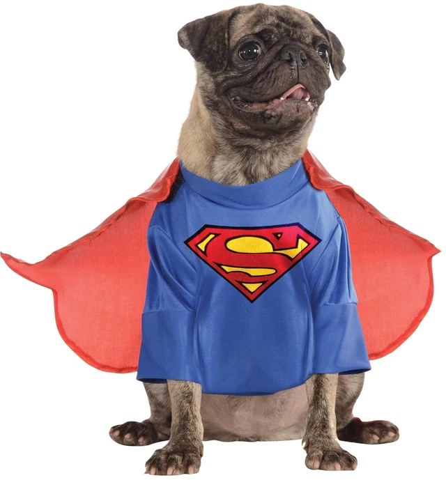 Main image of Superheroes: Superman Pet Costume for For Dogs or Cats by Rubies, Medium