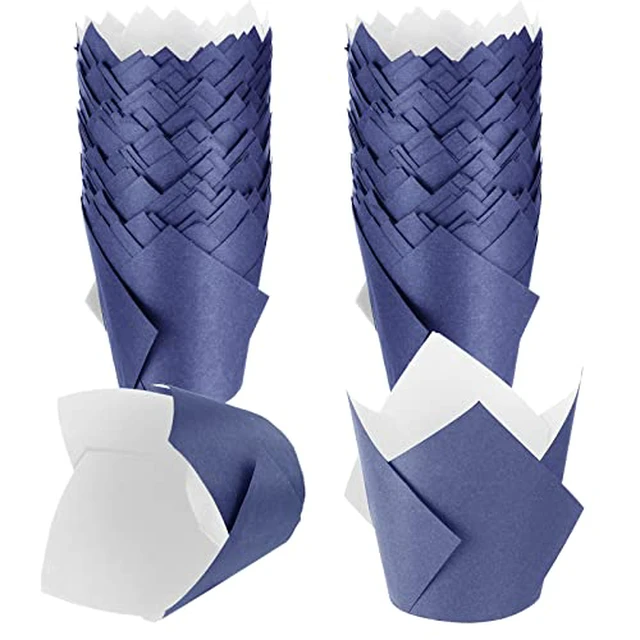 Alt view image 3 of 4 - Jutom 200 Pack Black Tulip Cupcake Liners, Cupcake Wrappers for Baking