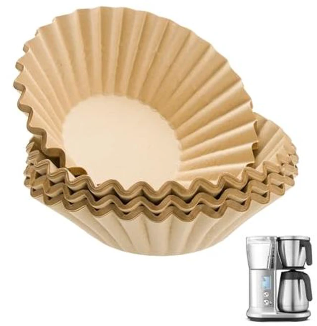 Alt view image 2 of 2 - 100 PCS Coffee Filters Compatible with Breville, Extra Large Basket Coffee Filters, Unbleached Disposable Paper, Smooth Brew Extraction, Will Not Tear or Clog, Ideal for Home Brewing