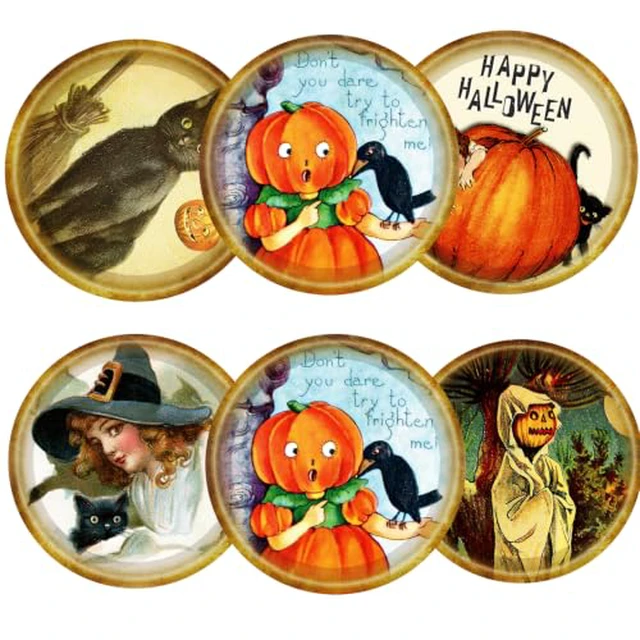 Alt view image 2 of 5 - 50Pcs Halloween Party Supplies Halloween Paper Plate 7Inch Pumpkin Plates Fall Pumpkin Monster Paper Plates for Haunted House Themed Black Orange Fall Birthday Party Decorations (Black)