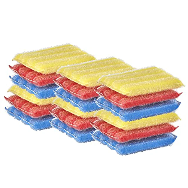 Alt view image 2 of 3 - and Silver Kitchen Sponge Scrubber, Heavy Duty Metallic Sink, Pot, Dish Washing Scrubber Non-Scratch, Non-Metal, Kosher Sponge, Pack of 12 (Superio)