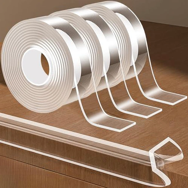 Alt view image 7 of 7 - 1.57 in x 9.84 FT,Corner Protector Baby,Clear Edge Protector Strip,Sharp Edge Wrap Cover Tape,Self Adhesive Protective Bumper Guards for Cabinet Door,Desk,Glass Table,Bed Furniture and Wall