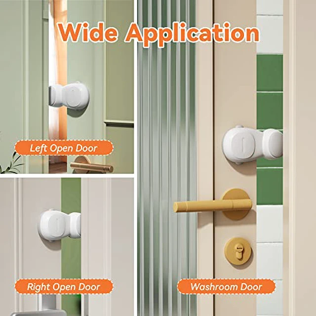 Alt view image 5 of 7 - 4 PCS Baby Safety Automatic Door Stopper, Automatic Door Finger Guards for Kids, Automatic Anti-Pinch Door Stopper, No Drilling& Tools, Easy to Install and Use