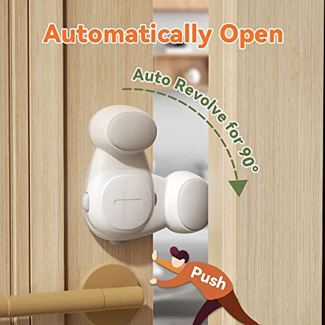 Alt view image 6 of 7 - 4 PCS Baby Safety Automatic Door Stopper, Automatic Door Finger Guards for Kids, Automatic Anti-Pinch Door Stopper, No Drilling& Tools, Easy to Install and Use