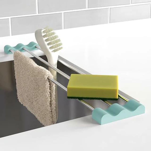 Alt view image 3 of 6 - Adjustable Over-The-Sink Kitchen Rack, BPA-Free, Black