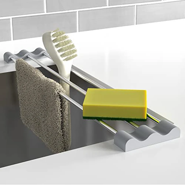 Alt view image 4 of 6 - Adjustable Over-The-Sink Kitchen Rack, BPA-Free, Black