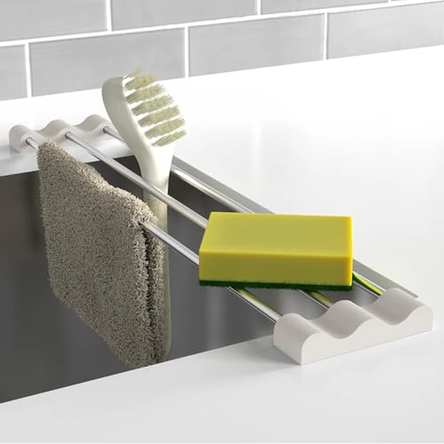 Alt view image 6 of 6 - Adjustable Over-The-Sink Kitchen Rack, BPA-Free, Black