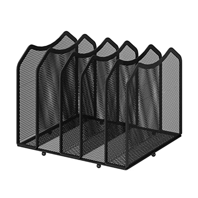 Alt view image 2 of 3 - 5-Section Vertical File Organizer, Black