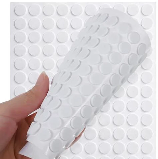 Alt view image 2 of 2 - 260 Pcs Small Felt Pads, 3/8" Round Felt Cabinet Door Bumpers Self Adhesive Foam Cabinet Cushion Dots for Furniture Desks Drawers Chair Legs Hardwood Floors (White)