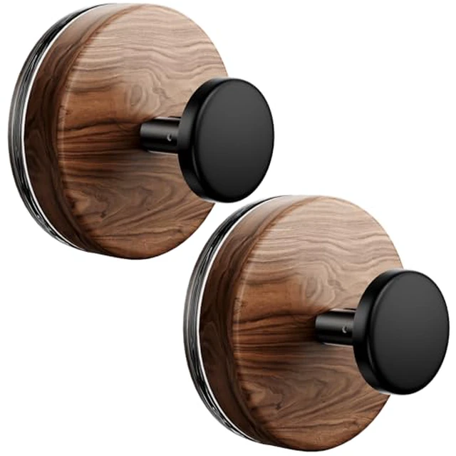 Alt view image 2 of 2 - Suction Cup and Adhesive Tape Double Locking Hook,Wall Hook,Towel Hook, Shower Hook,for Bathroom,Kitchen,Loofah, Towel,Coat,Heavy Duty,Waterproof & Rustproof,Reusable(Dot Shape, 2 Counts)