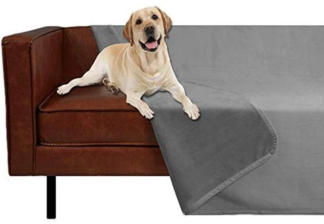 Alt view image 2 of 2 - Pet Bed Blanket Reversible 100% Waterproof Velvet Super Soft for Sofa and Bed (40x60 Inches, Light Grey+Grey)
