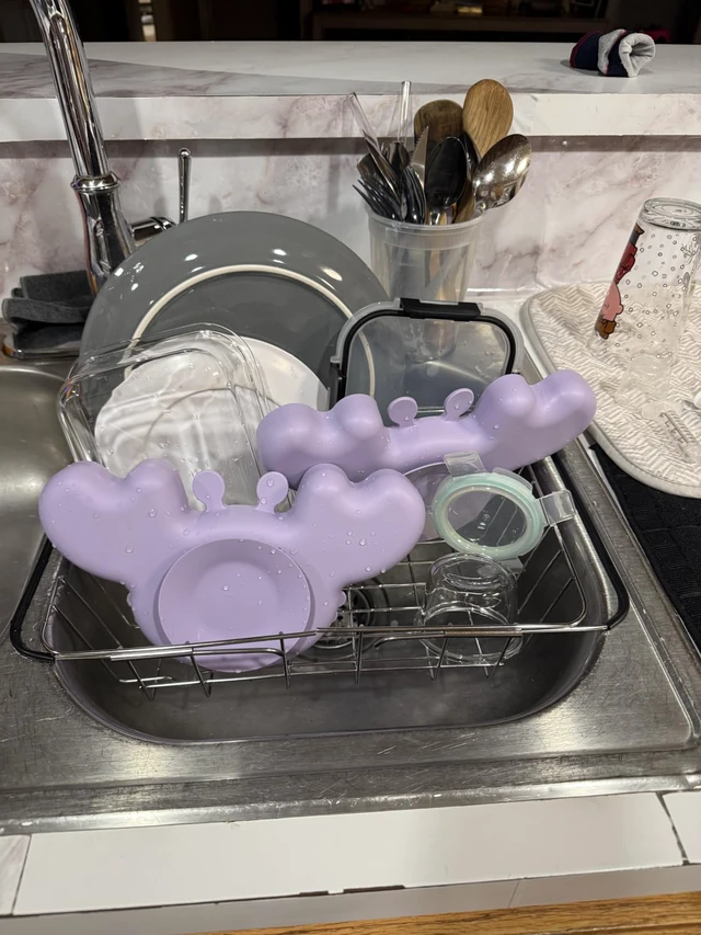 Alt view image 3 of 6 - Expandable Dish Drying Rack, Rustproof Stainless Over Sink Dish Drainer Rack Basket Shelf, 304 Stainless Steel Metal Dish Drainer in Sink or On Counter Organizer Dish Dryer Rack for Inside Sink