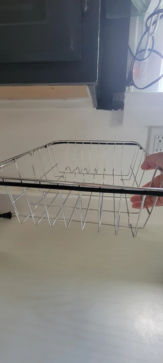 Alt view image 6 of 6 - Expandable Dish Drying Rack, Rustproof Stainless Over Sink Dish Drainer Rack Basket Shelf, 304 Stainless Steel Metal Dish Drainer in Sink or On Counter Organizer Dish Dryer Rack for Inside Sink