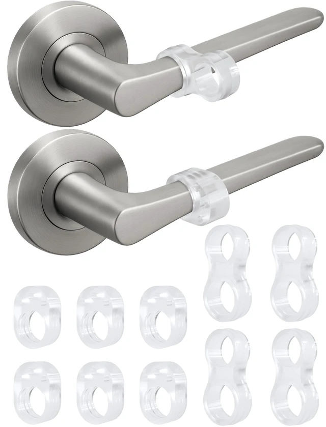 Main image of Door Stop Wall Protector (10 Pack, 6+4 Bonus) Clear Silicone Door Handle Bumper, Adhesive-Free Wall Guard for Stops, Knobs, Bedrooms & Bathrooms