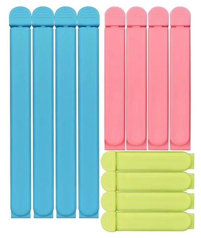 Alt view image 2 of 3 - 12 Pack Colored Bag Clips, Bag Closures, Chip Clips, Piping Bag Clips for Kitchen Food Bag Sealing, 3 Size