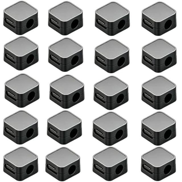 Alt view image 4 of 4 - 10 Pack Cord Organizer, Magnetic Cable Management, Cord Holder for Desk, Adhesive Cable Clips Wire Keeper for Nightstand, Home, Office, Desktop, Car, Wall (Black)