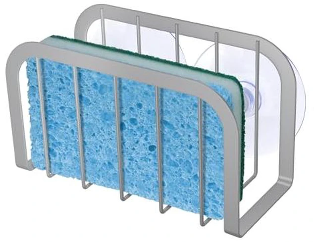 Alt view image 3 of 5 - Sponge Holder for Kitchen Sink,Kitchen Sink Caddy with Sponge Holder-Black