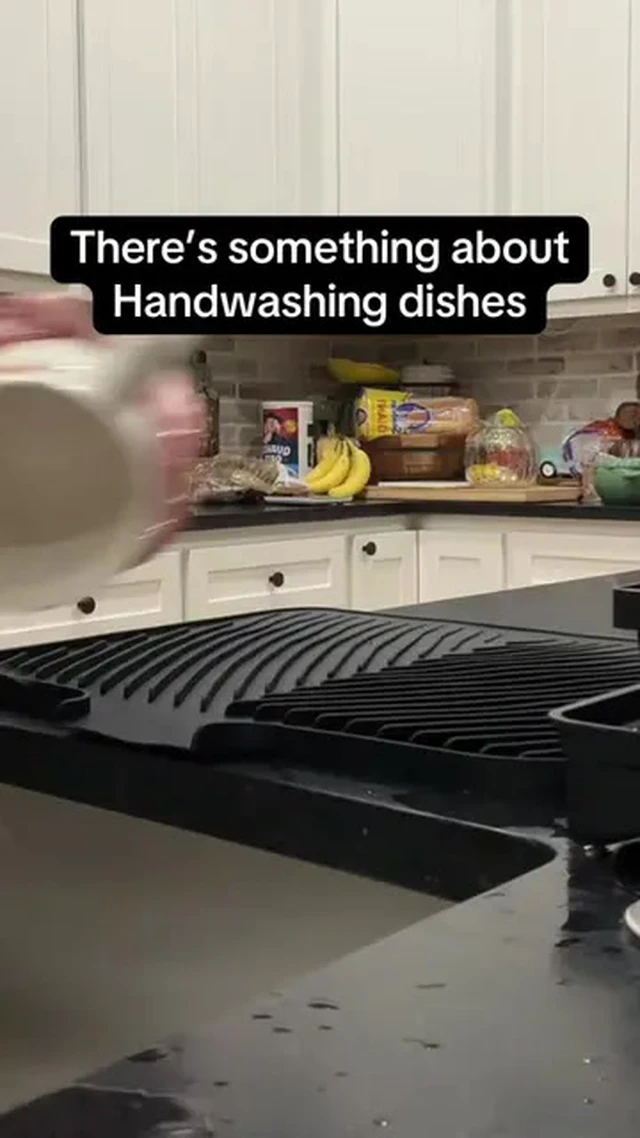Alt view image 2 of 6 - Dish Drying Mat for Kitchen Counter, Silicone Dish Drainers Pad, Non-Slip Under Sink Dish Drying Rack, Heat Resistant Small Stone Drying Board (17" x 14.5",Gray)