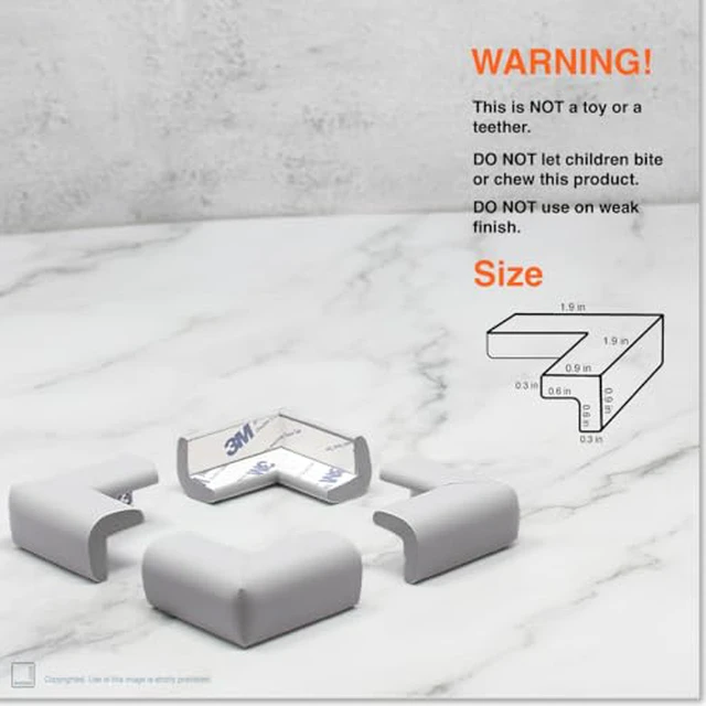 Alt view image 5 of 6 - Baby Proof Corner Edge Protector, Small 15ft Edge 4 Corners