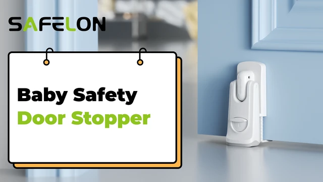 Alt view image 4 of 5 - Baby Safety 2 Pcs Door Stopper, Childproof Door Holder to Keep Door Open, Prevent Babies&Pets from Opening the Door
