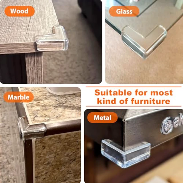 Alt view image 4 of 7 - 32 Pack Corner Guards Corner Protectors Baby Proof Furniture Corners & Edges Safety Bumpers, Table Corner Protectors for Furniture Baby Safety Sharp Corner Covers, Clear
