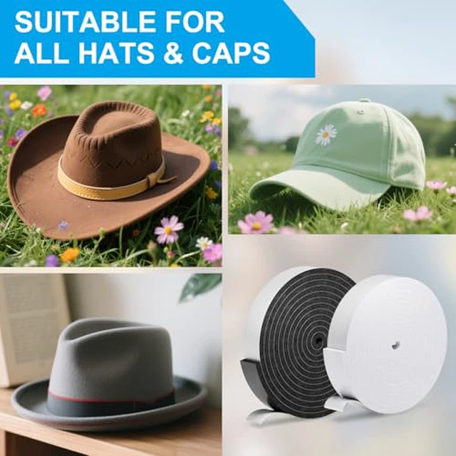 Alt view image 5 of 6 - 2 Pack Hat Size Reducer Tape Roll 80", Sizer Reducer to Make Fit Comfort