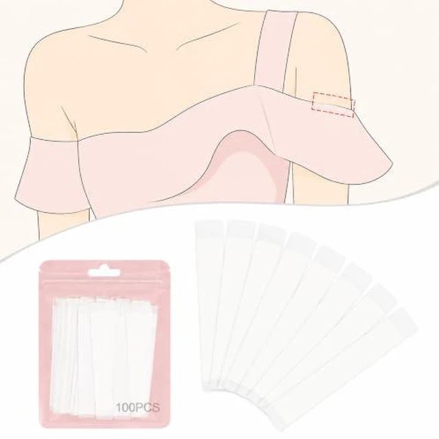 Alt view image 2 of 6 - 100 PCS Double Sided Body Tape Invisible Fashion Tape for Strapless Clothes