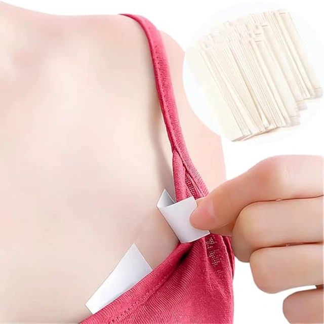 Alt view image 2 of 4 - Tape for Fashion, No-Iron Fabric Tape, 100 Pcs Double Sided Tape for Clothes, Extra-Wide Pre-Cut Body Tape