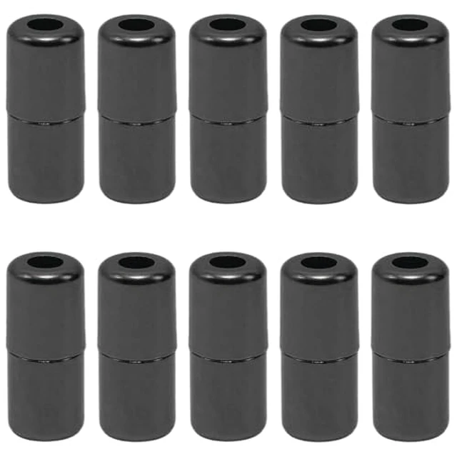 Alt view image 2 of 2 - 10 Pcs Gunmetal Aluminum Shoelace Locks Buckles