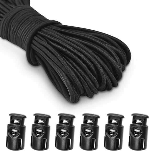 Alt view image 4 of 5 - 10 PCS Plastic Spring Cord Locks for Drawstring, Paracord Toggle Stopper Clasp Elastic Shoeslace Lock Sweatpants Hoodie String Clips Bungee Swim Goggles Gloves String Lock Replacement