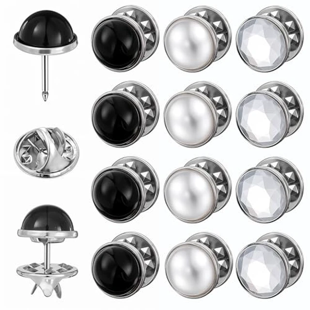 Alt view image 2 of 2 - 12Pcs Button Covers for Blouses Mini No Sew Black Cover up Button 10mm