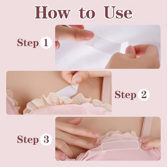Alt view image 3 of 5 - 108 Strips Double Sided Tape for Clothes Skin-Friendly Strong Adhesive Body Tape Waterproof No Residue for Women Fashion